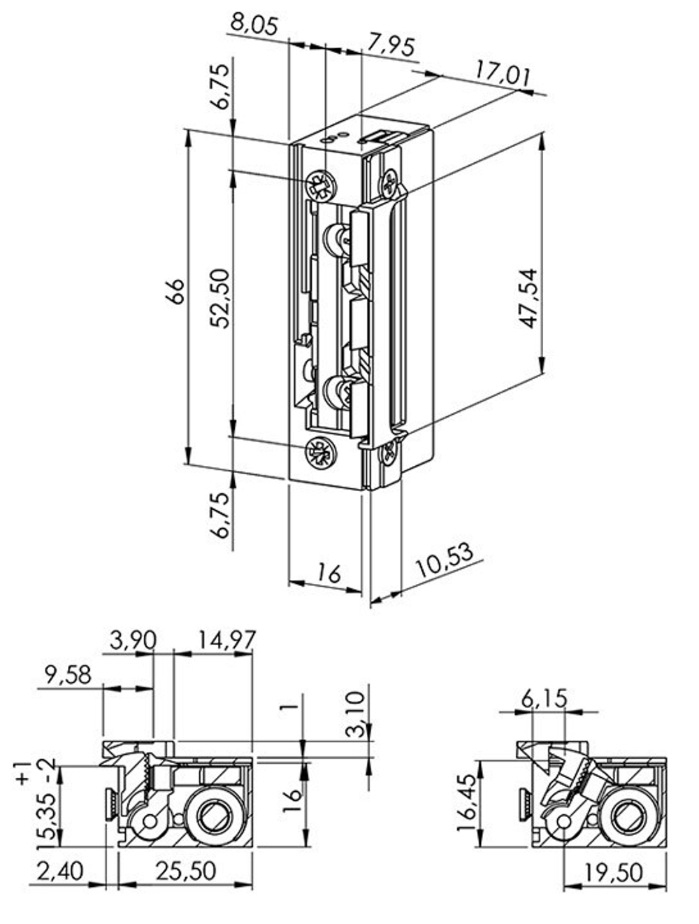 Электромеханическая защелка Dorcas 99NDF TOP