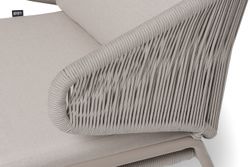 "Альмерия" кресло плетеное из роупа, каркас из алюминия, цвет бежевый