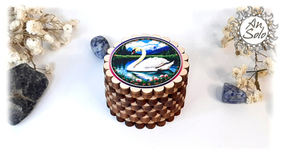 Мини-шкатулка "Белый лебедь"