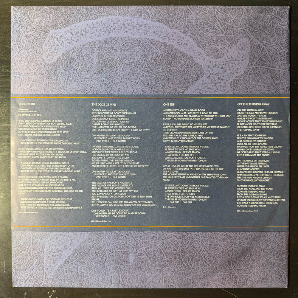 Виниловая пластинка Pink Floyd - A Momentary Lapse Of Reason LP