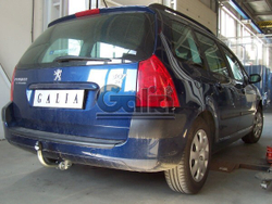 Фаркоп оцинкованный Galia P036A для Peugeot 307 универсал 2002-2008(паспорт и сертификат в комплекте)(без электрики)
