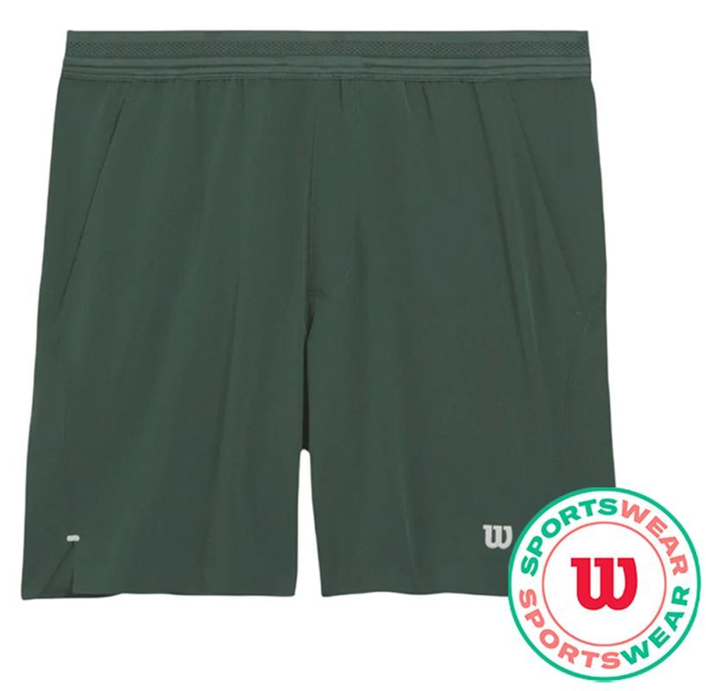 Мужские теннисные шорты Wilson Tournament V2 7" Unlined - зеленый
