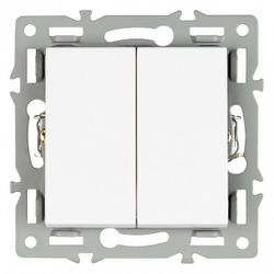 Выключатель проходной двухклавишный без рамки Arlight SWT 043727