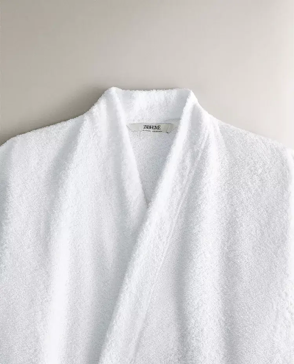 ZARA HOME ХЛОПКОВЫЙ ХАЛАТ, БЕЛЫЙ