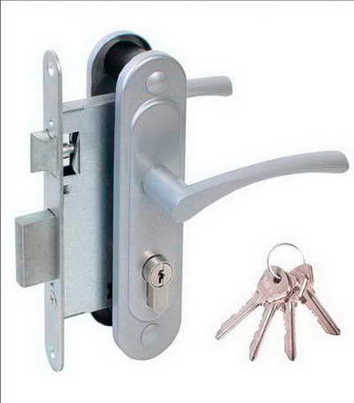 Замок Димитровград врезной "Зенит" ЗВ7 (Омега) цилиндров. с ручками бриллиант