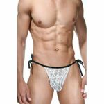 Мужские трусы танга белые кружевные La Blinque LB15275