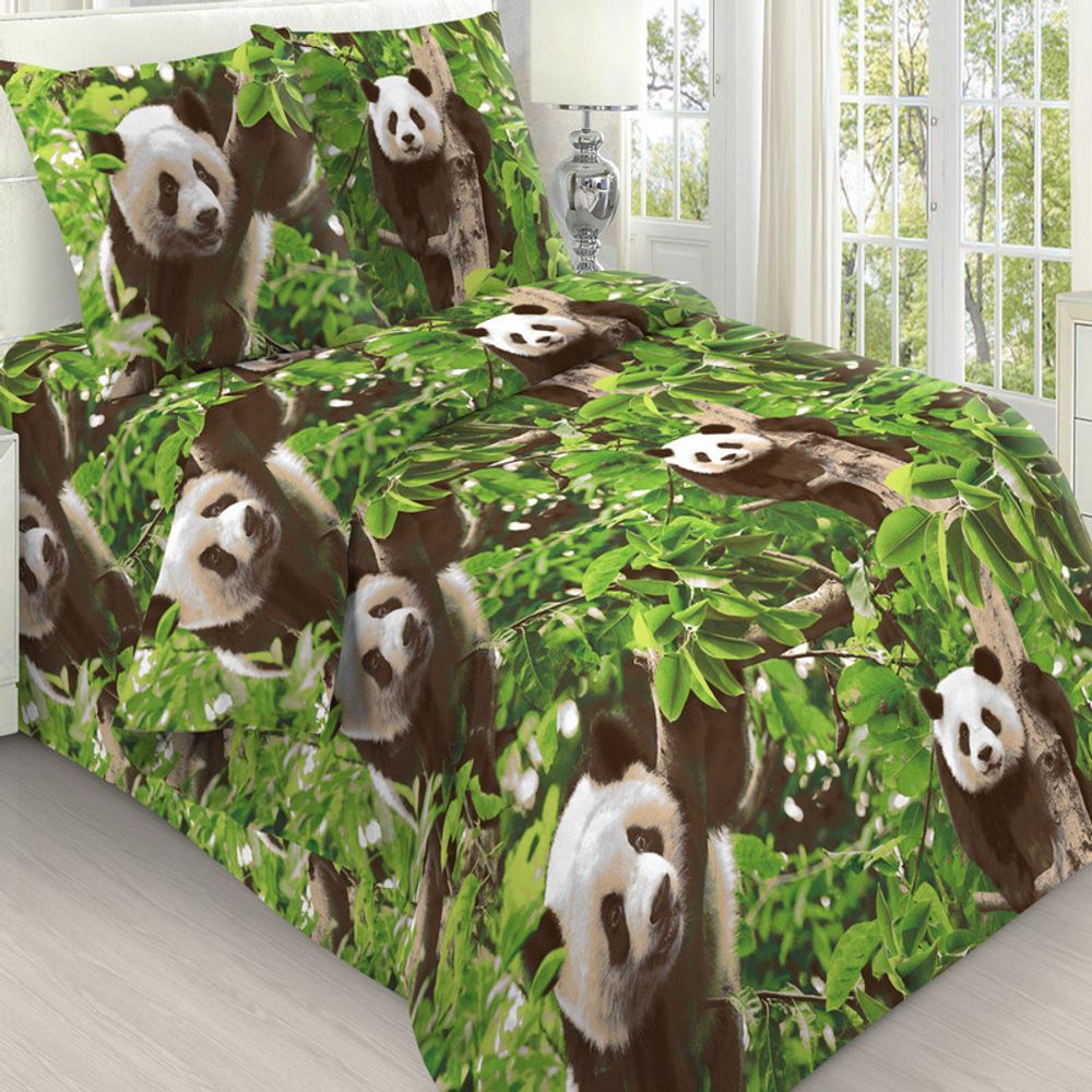 Комплект постельного белья "ВЛ. ПАНДА", бязь, 100% хлопок.