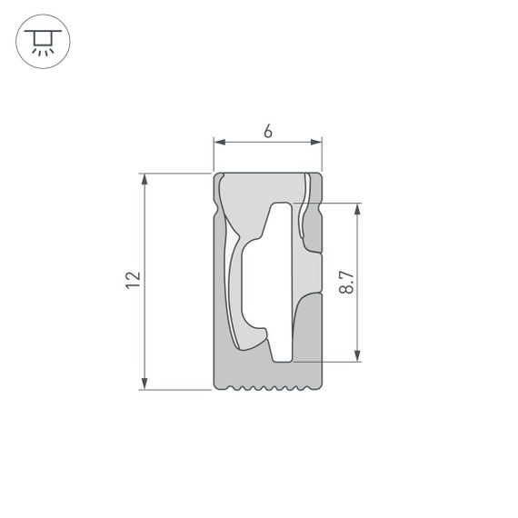 Профиль Arlight WPH-Flex-0612-Side-S8-10M Black 045785