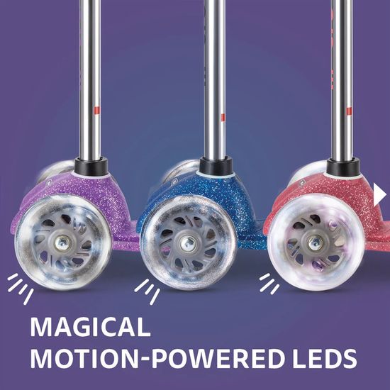 Самокат Mini Micro Deluxe Fairy Glitter LED Pink