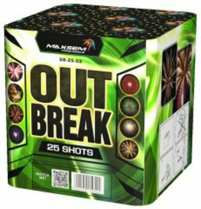 Батарея салютов "OUT BREAK"  25 залпов * 1.2"