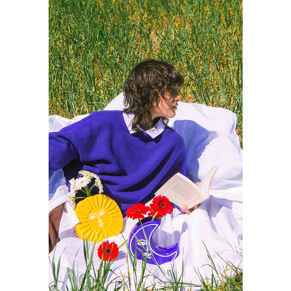 Ваза для цветов 18см Doiy Moon синяя