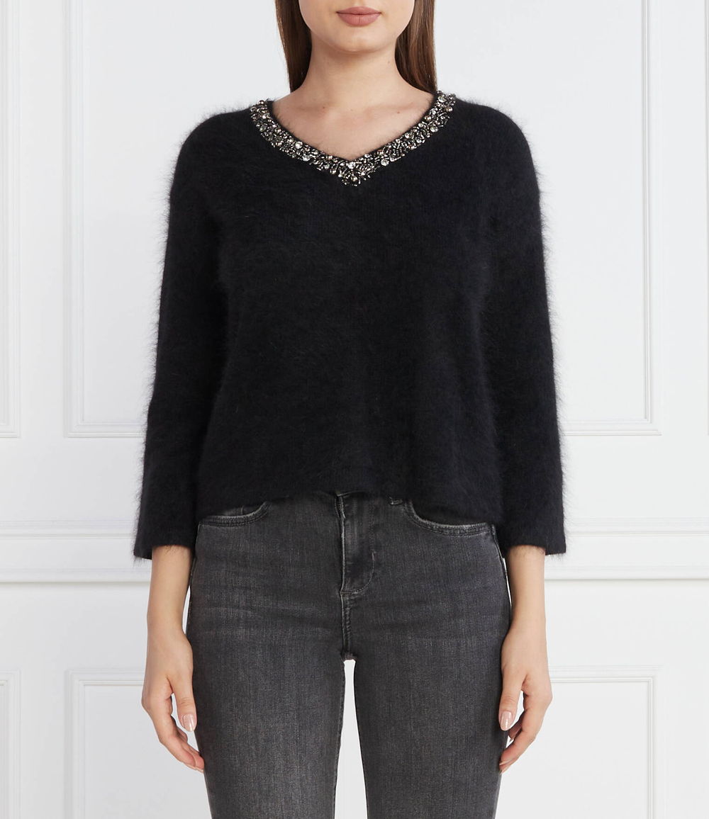 Хлопковый свитер Liu Jo - черный(CF3225 MA97L)