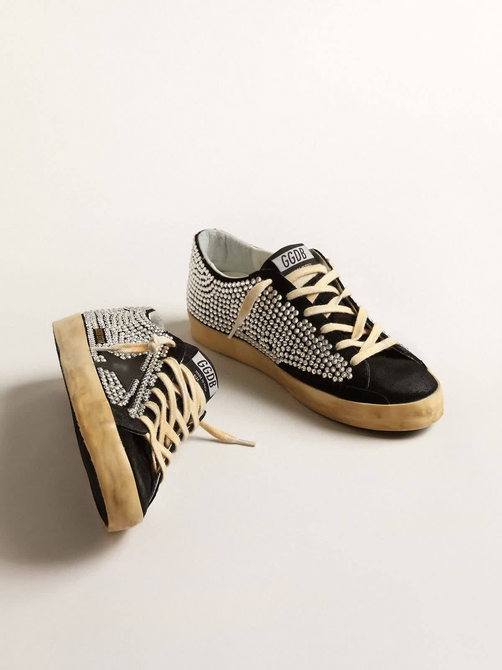 Super Star LTD with Swarovski crystals and black leather star