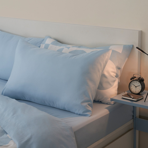 Простыня на резинке IKEA BRUKSVARA (БРУКСВАРА), Голубой, 150х200 см