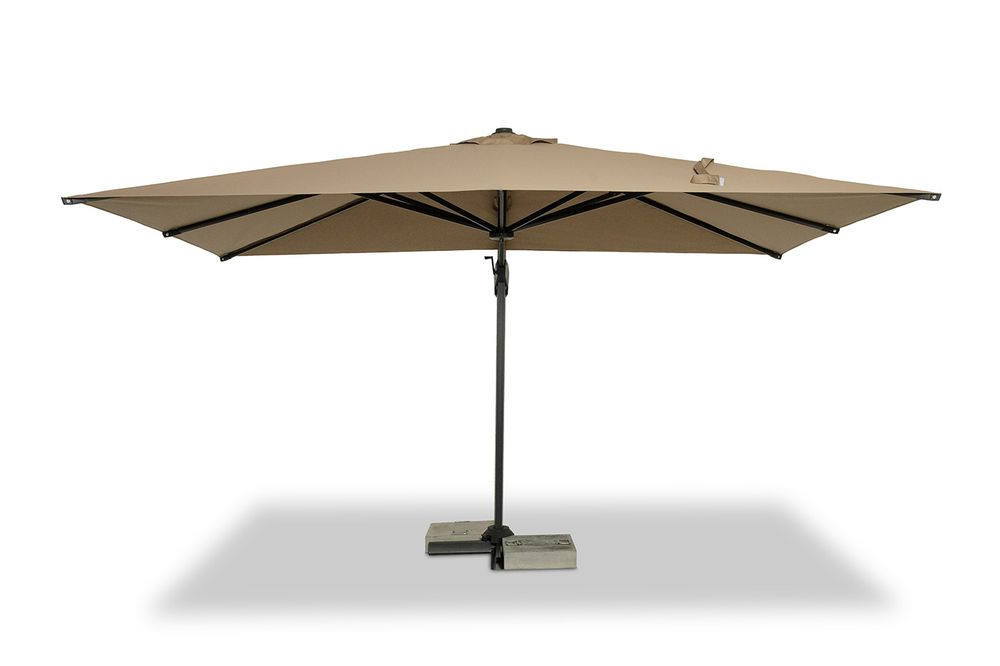 "Римини" зонт уличный 3х4м на боковой алюминиевой опоре, тент бежевый