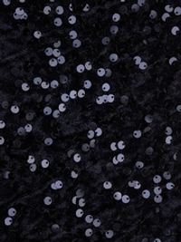 Бархат с пайетками, 100 % п/э, 150 см, т.синий