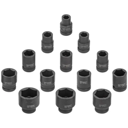 Набор головок ударных 13пр.,1/2''(10, 12-15, 17, 19, 21, 22, 24, 27, 30, 32мм), на пластиковом держателе FORCEKRAFT FK-4139MPB
