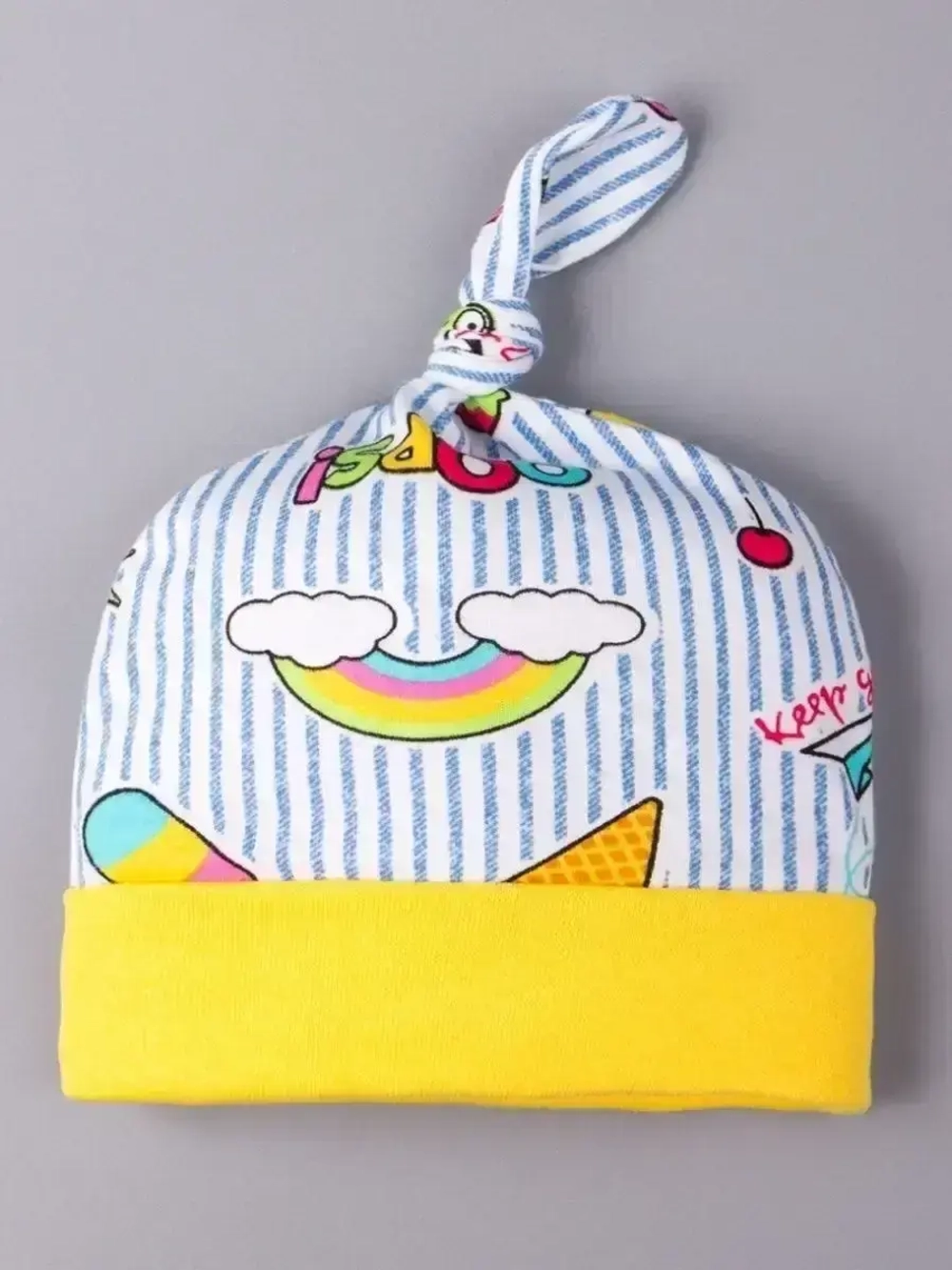 Шапка для малыша трикотажная чепчик