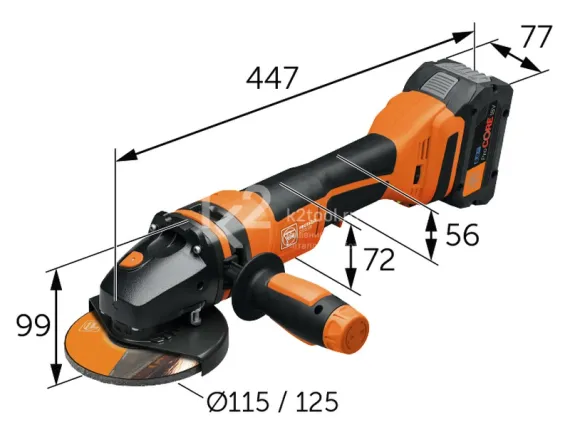 Углошлифовальная машина Fein CCG 18-115-10 PD-SEC AS