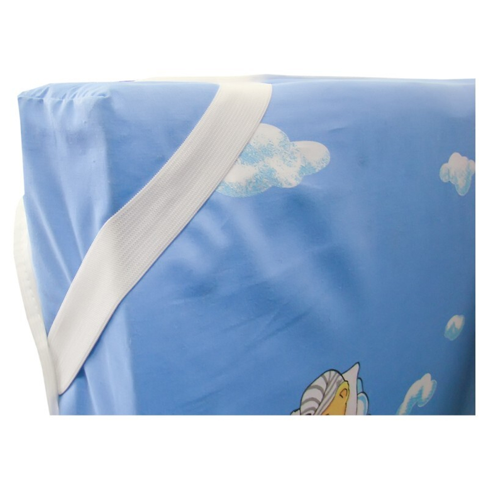 Наматрасник для детской кроватки ПУ основа с х/б покрытием, 120х60 см, голубой