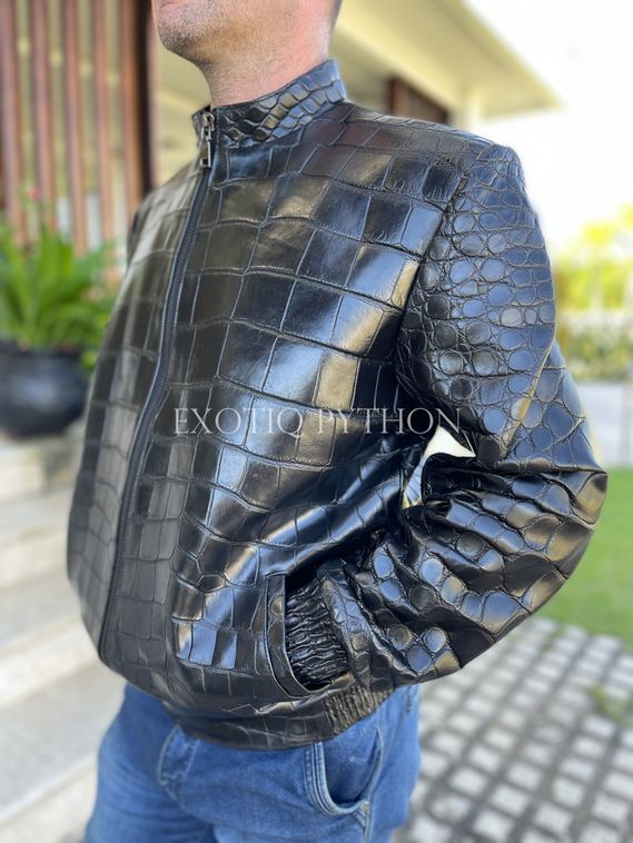 Мужская куртка из кожи крокодила JT-95