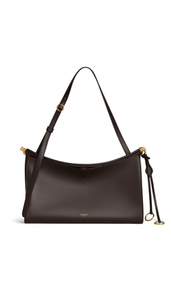 ALAÏA СУМКА LE CLICK POCKET 35 ИЗ ТЕЛЯЧЬЕЙ КОЖИ, ТЕМНО-КОРИЧНЕВЫЙ