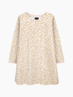 Платье трапеция Mjölk Sand Leopard, с длинным рукавом, уценка