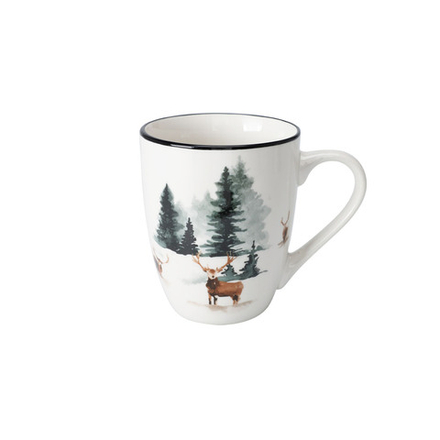 Кружка из костяного фарфора 320 мл на выбор 3 дизайна