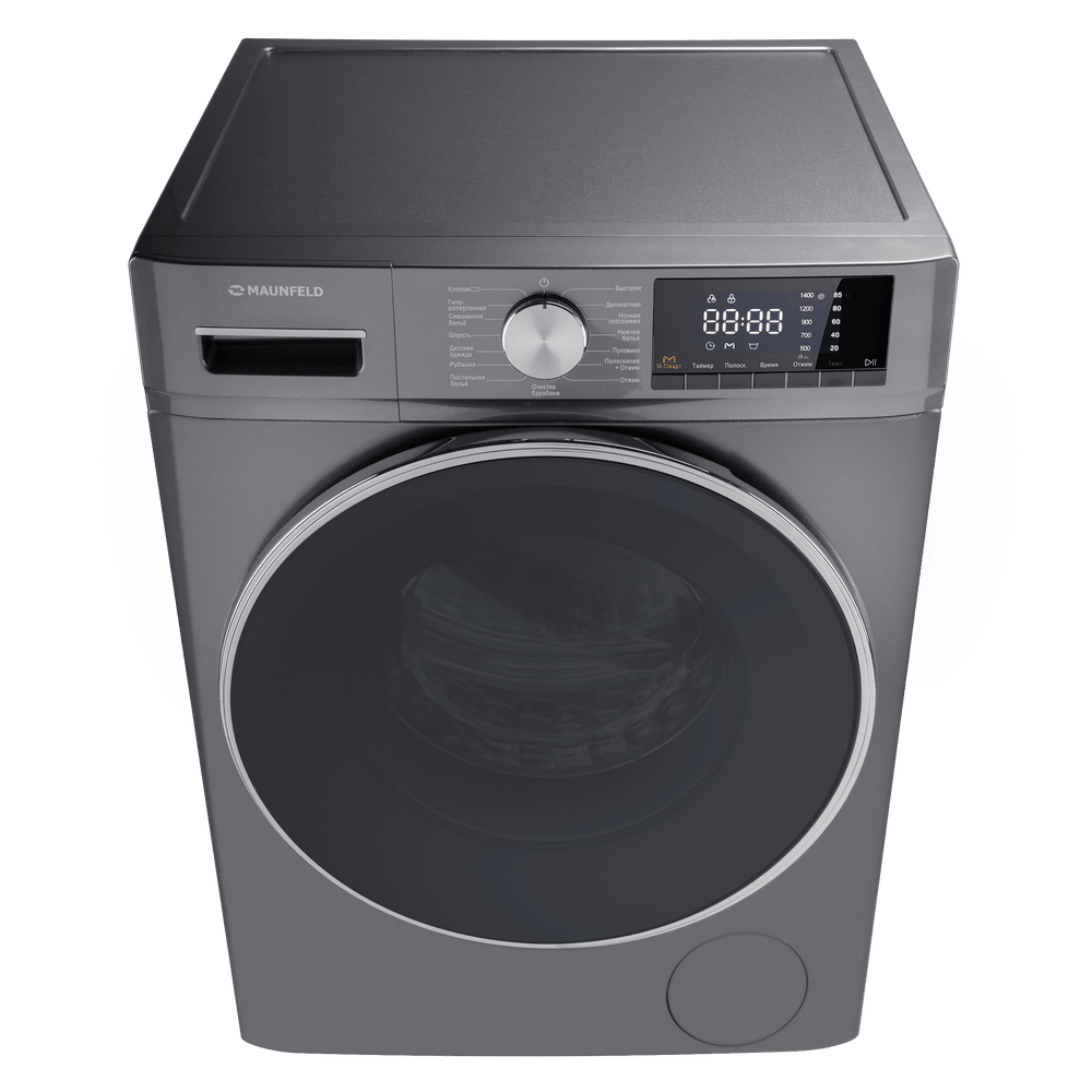 Узкая стиральная машина c инвертором и паром MAUNFELD MFWM127ISB02