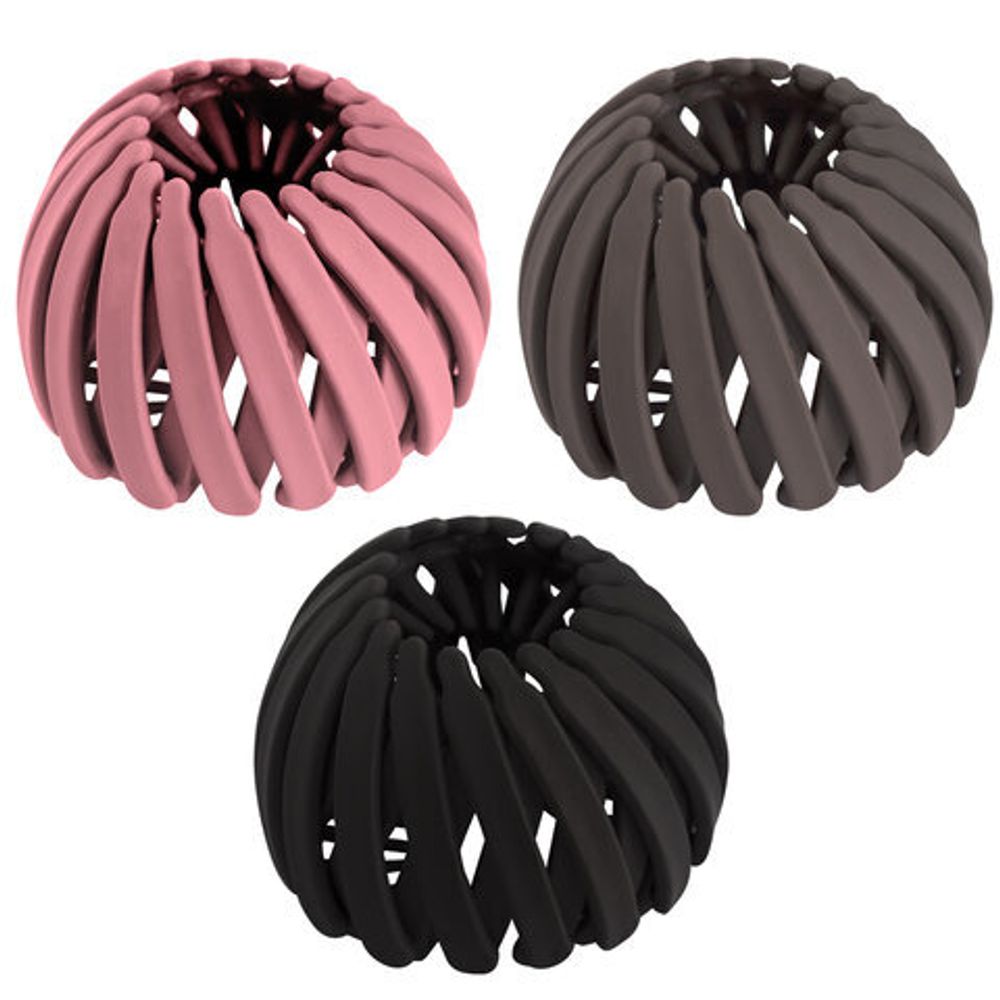 Заколка для волос, для хвоста и пучка, диаметр 6 см, soft-touch, АССОРТИ, MONTE VITA, 457127