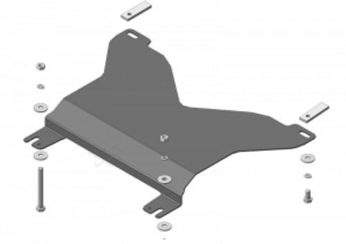 Защита стальная 3 мм Э;Д Lexus GS350 AWD; 2012-2020 MOTODOR.15009