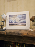 Картина авторская акварельная в паспарту 30х40 см на стену для интерьера "Пейзаж"