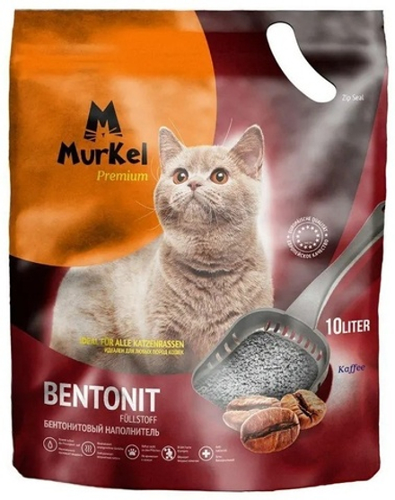 Наполнитель Murkel 10л Кофе Бентонитовый