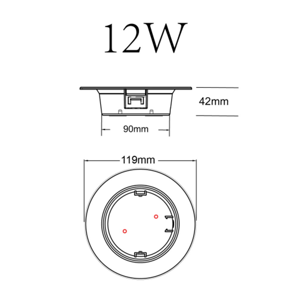 Светильник светодиодный встраиваемый ЭРА LED 21-12-4K круглый 12Вт 4000К | Downlight