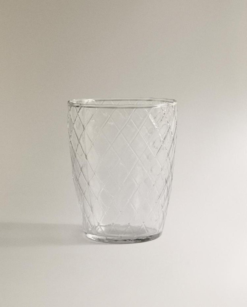 ZARA HOME СТАКАН ДЛЯ ЗУБНЫХ ЩЕТОК С УЗОРОМ «РОМБЫ», ПРОЗРАЧНЫЙ