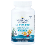 Nordic Naturals, Ultimate Omega® Junior, для детей от 6 лет, со вкусом клубники, 90 мини-капсул (340 мг в 1 капсуле)