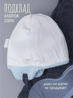 Шапка детская осенняя и шарф с ушками