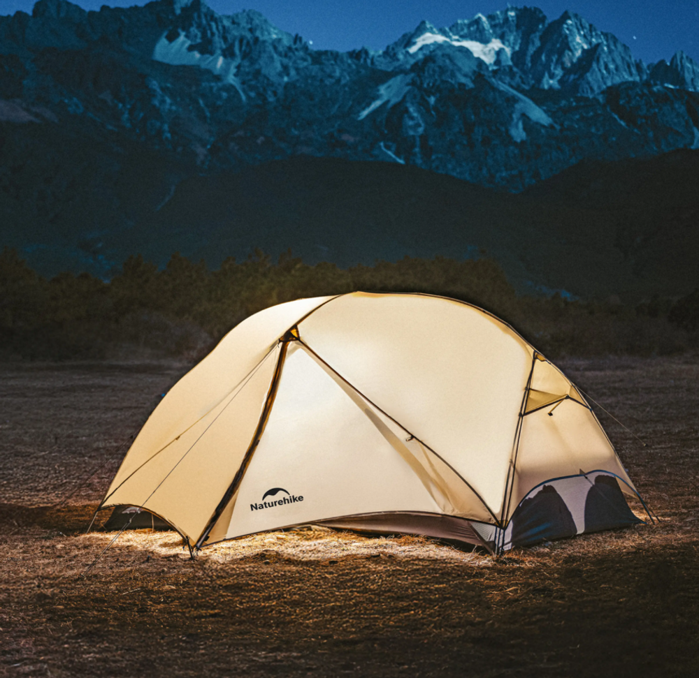 Палатка Naturehike Mongar UL 1-местная, алюминиевый каркас, сверхлегкая, песочная, артикул CNK2550WS016-MRS1
