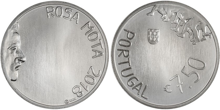 Португалия 7,5 евро, 2018 Кумиры спорта - Роза Мота aUNC