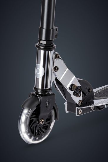 Самокат Micro Sprite LED, серебристый хром