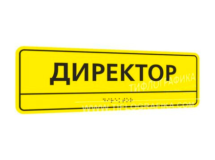 100х300 мм (ПВХ 3 мм) Тактильная табличка комплексная, Монохром