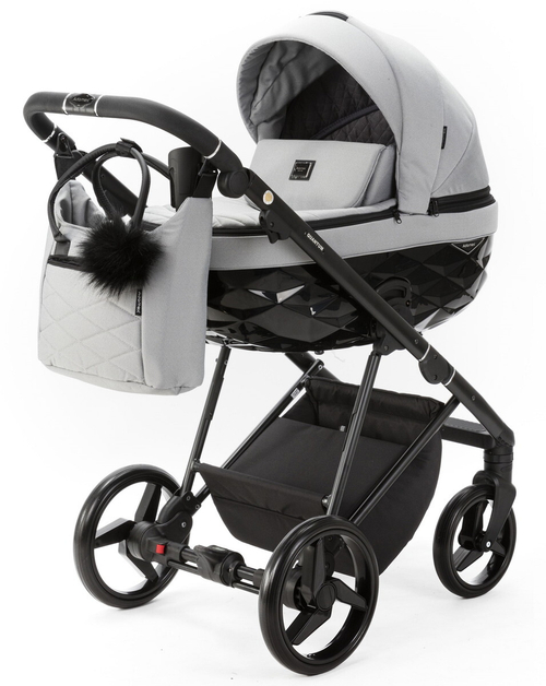 Детская коляска Adamex Quantum 2 в 1 Q-TK83 TIP (СВ.СЕРЫЙ)