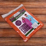 Дождевик-плащ 60 Мкрн 115см «Катрина» с капюшоном и завязками, на кнопках, оранжевый ДоброСад