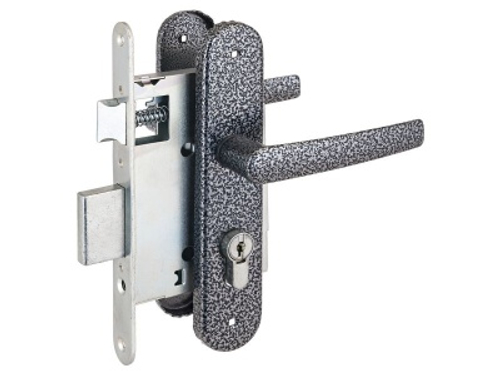 Замок врезной ЗВ4-3.08 серебро шуруп Птимаш (10шт/уп)