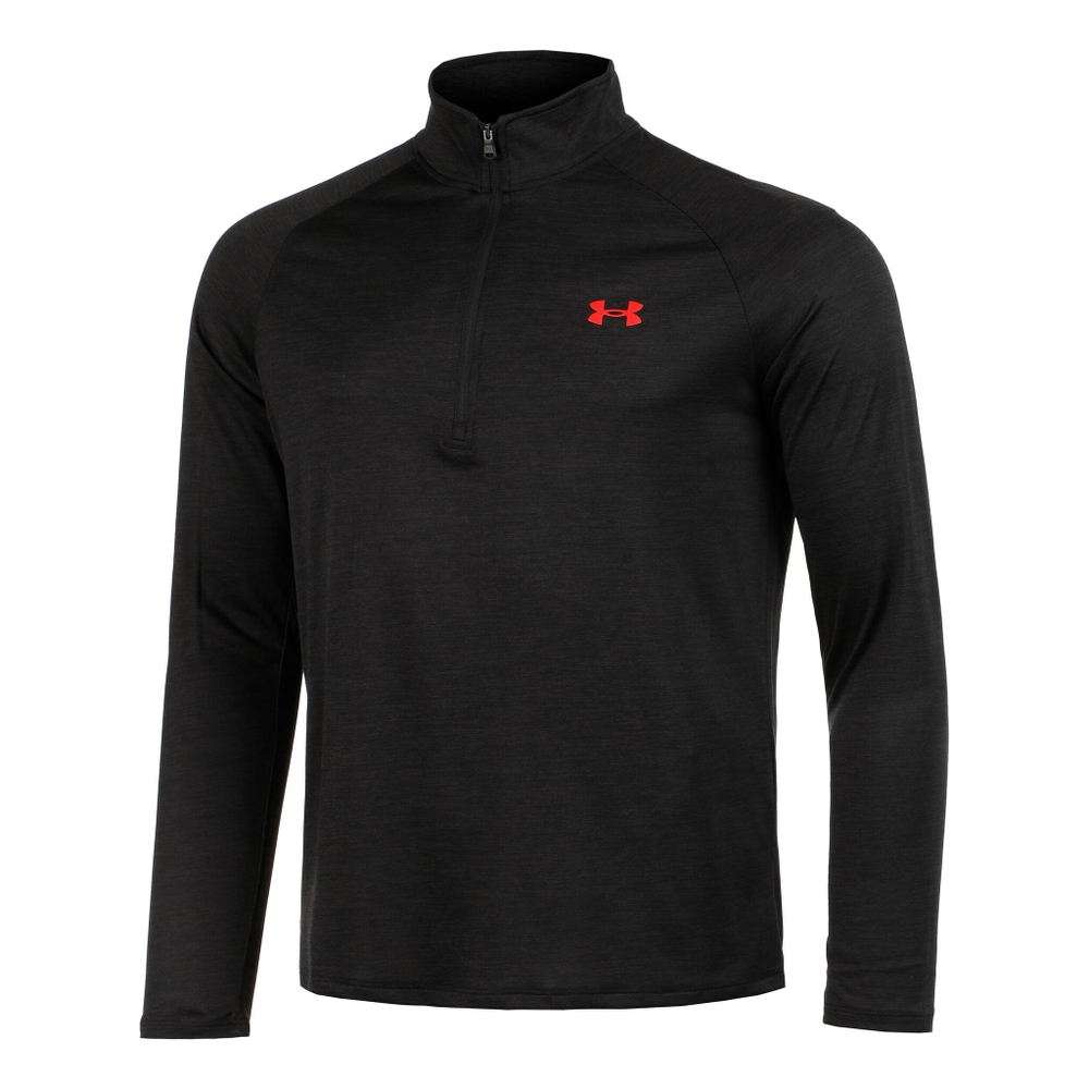 Мужское теннисное поло Under Armour Tech 2.0 Half-Zip Long Sleeve Men - Black