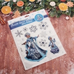 Набор наклеек «Дед Мороз и Снегурочка» 27*20 см, в ассортименте