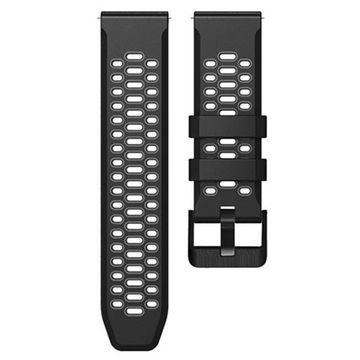 Ремешок двухцветный дышащий 24 мм для Suunto 9 Baro, Suunto 7, Suunto Spartan Sport силиконовый