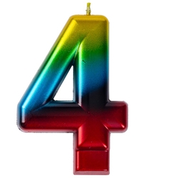 Свечи-цифры Радуга 8 см