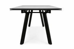 Стол для кухни керамический 120x80 раскладной цвет серый