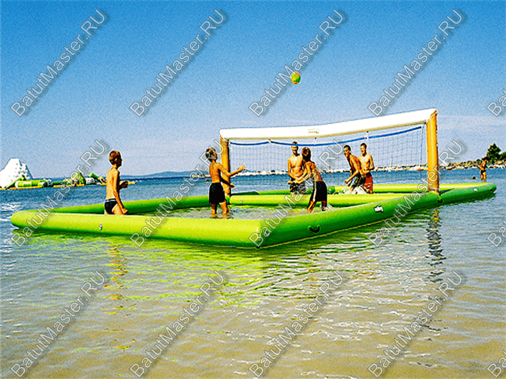 Водный надувной аттракцион «Футбольное, волейбольное поле на воде» 10×5×2 м